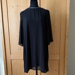 Zara Black Dress with Silver Detail